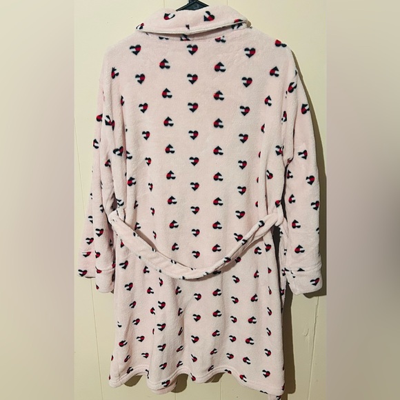 Tommy Hilfiger Women’s Small Heart Logo Pink Robe - Picture 3 of 4